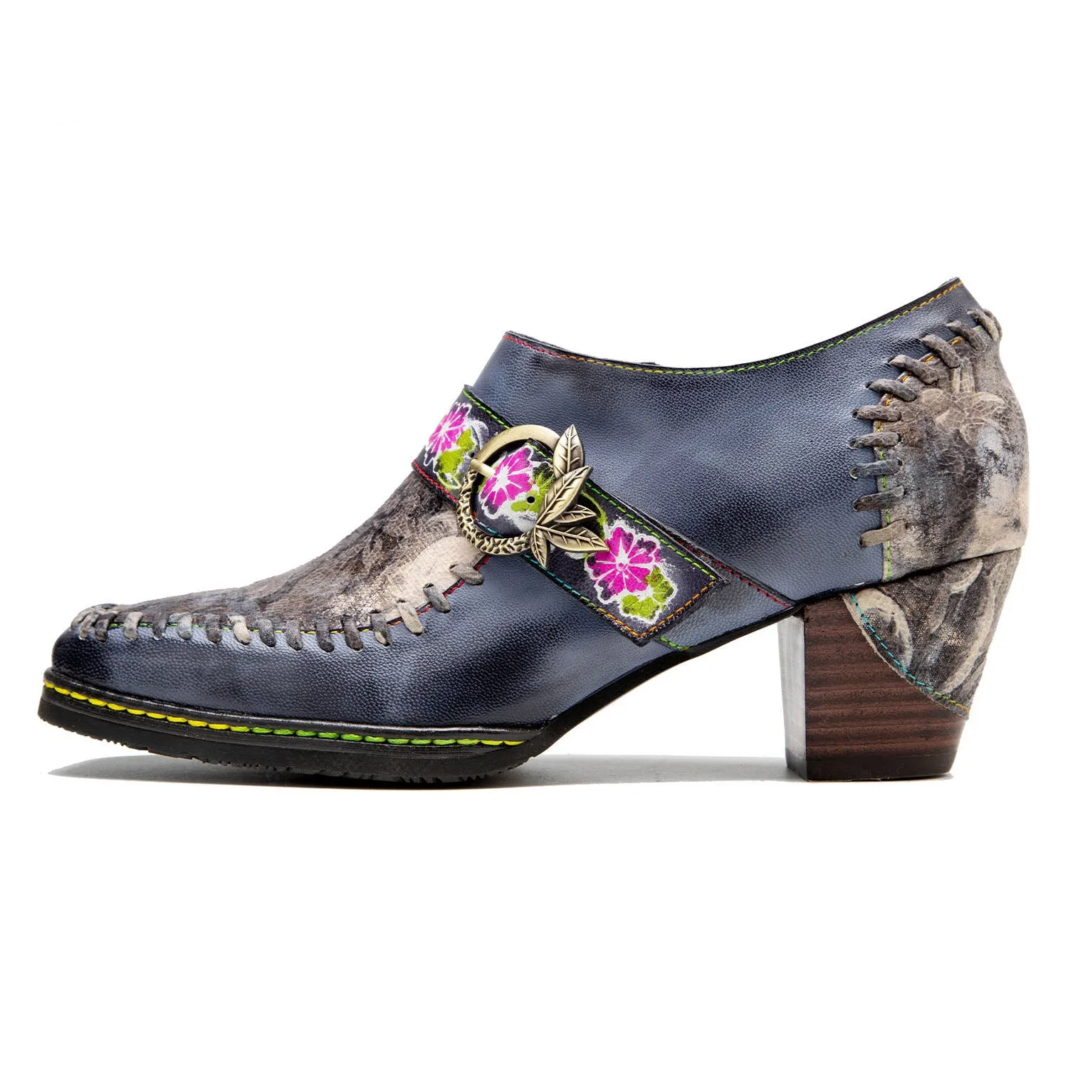Hand-painted Genuine Leather Pumps