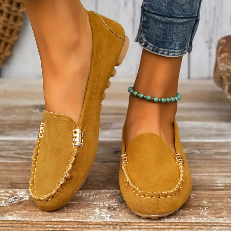 Metalen decor loafer casual slip-on flats